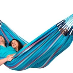 Top 10 😍 LA SIESTA Hamacs Hamac Classique Double En Tissu Bleu Ciel 😀 -Fauteuils suspendus Soldes hamac classique double en tissu bleu ciel 3