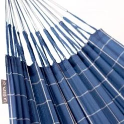 Meilleur prix 😍 LA SIESTA Hamacs Hamac Classique Double En Tissu Bleu Marine 🥰 -Fauteuils suspendus Soldes hamac classique double en tissu bleu marine 2