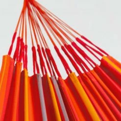 Budget 🎉 LA SIESTA Hamacs Hamac Classique Double En Tissu Orange 🛒 -Fauteuils suspendus Soldes hamac classique double en tissu orange 2