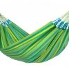 Meilleure vente 👍 LA SIESTA Hamacs Hamac Classique Double En Tissu Vert Citron 🤩 -Fauteuils suspendus Soldes hamac classique double en tissu vert citron