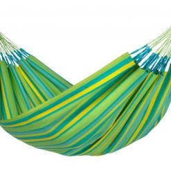 Meilleure vente 👍 LA SIESTA Hamacs Hamac Classique Double En Tissu Vert Citron 🤩