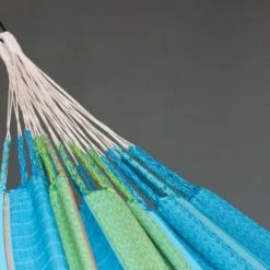 Coupon 🌟 LA SIESTA Hamacs Hamac Classique Kingsize En Coton Bio Bleu 🌟 -Fauteuils suspendus Soldes hamac classique kingsize en coton bio bleu 3