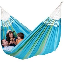 Coupon 🌟 LA SIESTA Hamacs Hamac Classique Kingsize En Coton Bio Bleu 🌟 -Fauteuils suspendus Soldes hamac classique kingsize en coton bio bleu 4