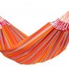 De gros 🎁 LA SIESTA Hamacs Hamac Classique Kingsize En Tissu Orange 🔔 -Fauteuils suspendus Soldes hamac classique kingsize en tissu orange