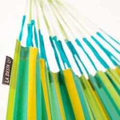 Tout neuf 🛒 LA SIESTA Hamacs Hamac Classique Kingsize En Tissu Vert Citron ✔️ -Fauteuils suspendus Soldes hamac classique kingsize en tissu vert citron 2