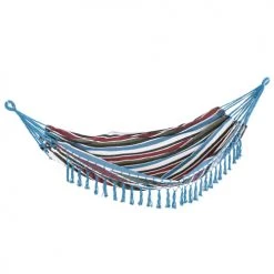 Remise 🎉 Outsunny Hamacs Hamac De Voyage Style Hippie Chic Coton Polyester Multicolore ❤️