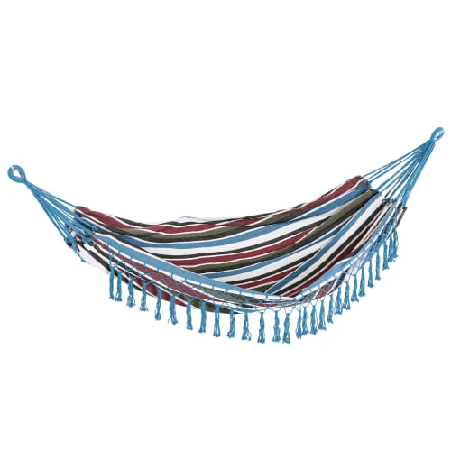 Remise 🎉 Outsunny Hamacs Hamac De Voyage Style Hippie Chic Coton Polyester Multicolore ❤️ 3 Remise 🎉 Outsunny Hamacs Hamac De Voyage Style Hippie Chic Coton Polyester Multicolore ❤️