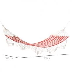 Budget 🎁 Outsunny Hamacs Hamac De Voyage Style Hippie Chic Coton Polyester Rouge Crème Rayé 🥰 10 Budget 🎁 Outsunny Hamacs Hamac De Voyage Style Hippie Chic Coton Polyester Rouge Crème Rayé 🥰 -Fauteuils suspendus Soldes hamac de voyage style hippie chic coton polyester rouge creme raye 2
