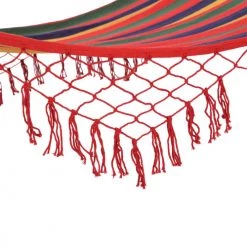 Bon marché 😍 Outsunny Hamacs Hamac De Voyage Toile De Hamac Dim. 2L X 1l M Multicolore 🎁 -Fauteuils suspendus Soldes hamac de voyage toile de hamac dim 2l x 1l m multicolore 4