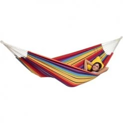 Sortie 🔔 Amazonas Hamacs Hamac Double En Coton Arc-en-ciel ⭐ -Fauteuils suspendus Soldes hamac double en coton arc en ciel 3