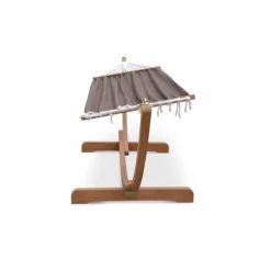 Vente flash ⭐ Alice's Garden Hamacs Hamac En Bois Avec Toile De Coton Anthracite 317x100cm 👏 -Fauteuils suspendus Soldes hamac en bois avec toile de coton anthracite 317x100cm 5