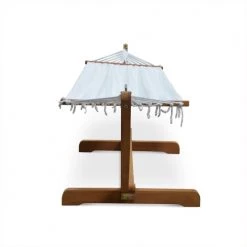 Offres 🥰 Alice's Garden Hamacs Hamac En Bois Avec Toile De Coton Blanc 317x100cm 🔥 -Fauteuils suspendus Soldes hamac en bois avec toile de coton blanc 317x100cm 3