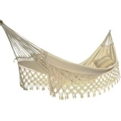 Tout neuf 🎁 Amazonas Hamacs Hamac Familial En Coton écru ⭐