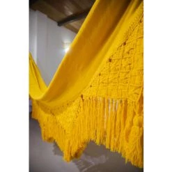 De gros ⌛ Hamac Del Sol Hamacs Hamac Macramé L Ocre ✔️ -Fauteuils suspendus Soldes hamac macrame l ocre 2