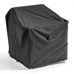 Budget 🛒 Oviala Housses De Protection Housse De Fauteuil De Jardin Noire 75 X 75 X 60 Cm 👍