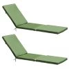 Grosses soldes 😍 Oviala Matelas Pour Bain De Soleil Lot 2 Coussins Bain De Soleil Polyester Vert 186x53x5 Cm 🥰 -Fauteuils suspendus Soldes lot 2 coussins bain de soleil polyester vert 186x53x5 cm