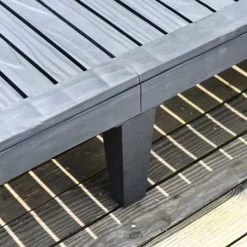 Promo 👏 RED DECO Matelas Pour Bain De Soleil Lot De 2 Bains De Soleil 5 Positions Résine Gris 189x58x28cm 🧨 -Fauteuils suspendus Soldes lot de 2 bains de soleil 5 positions resine gris 189x58x28cm 2