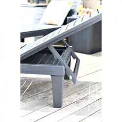 Promo 👏 RED DECO Matelas Pour Bain De Soleil Lot De 2 Bains De Soleil 5 Positions Résine Gris 189x58x28cm 🧨 -Fauteuils suspendus Soldes lot de 2 bains de soleil 5 positions resine gris 189x58x28cm 5