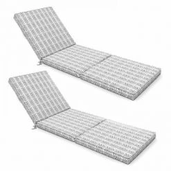 Top 10 🛒 Oviala Matelas Pour Bain De Soleil Lot De 2 Coussins Bain De Soleil Polyester Blanc 186x60x5 Cm 🤩 -Fauteuils suspendus Soldes lot de 2 coussins bain de soleil polyester blanc 186x60x5 cm 3