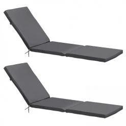 Les meilleures critiques de 🧨 Oviala Matelas Pour Bain De Soleil Lot De 2 Coussins Bain De Soleil Polyester Gris 186x53x5 Cm ⭐