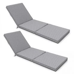 Top 10 🛒 Oviala Matelas Pour Bain De Soleil Lot De 2 Coussins Bain De Soleil Polyester Blanc 186x60x5 Cm 🤩 -Fauteuils suspendus Soldes lot de 2 coussins bain de soleil polyester gris 186x60x5 cm 6