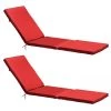 Le moins cher ⭐ Oviala Matelas Pour Bain De Soleil Lot De 2 Coussins Bain De Soleil Polyester Rouge 186x53x5 Cm 🥰 -Fauteuils suspendus Soldes lot de 2 coussins bain de soleil polyester rouge 186x53x5 cm