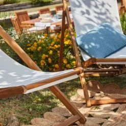 Meilleure affaire 🎉 Kerama Lot De 2 Hamacs Pliables En Bois Tissu Couleur écru 👏 -Fauteuils suspendus Soldes lot de 2 hamacs pliables en bois tissu couleur ecru 4