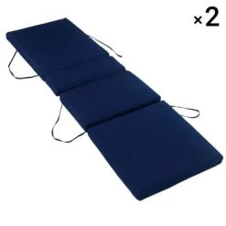 Meilleur prix 👍 Happy Garden Lot De 2 Matelas Pour Bain De Soleil 200cm En Tissu Bleu 😍 -Fauteuils suspendus Soldes lot de 2 matelas pour bain de soleil 200cm en tissu bleu 3