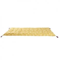 Grosses soldes ✨ Maisons Du Monde Matelas Pour Bain De Soleil Matelas De Sol En Coton Jaune Motifs Graphiques Blancs 90x190 🛒