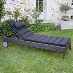 De gros 🎁 TECK’Attitude Matelas Pour Bain De Soleil Matelas Noir Pour Bain De Soleil ✨ -Fauteuils suspendus Soldes matelas noir pour bain de soleil 2