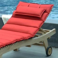 Vente flash 👍 TECK’Attitude Matelas Pour Bain De Soleil Matelas Rouge Pour Bain De Soleil 👍 -Fauteuils suspendus Soldes matelas rouge pour bain de soleil 3