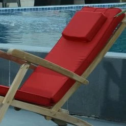Le moins cher 🎉 TECK’Attitude Matelas Pour Bain De Soleil Matelas Rouge Pour Chaise Longue 👏 -Fauteuils suspendus Soldes matelas rouge pour chaise longue 8