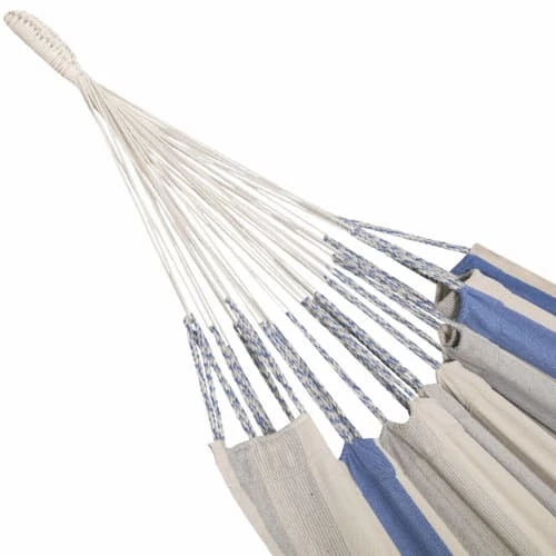 Meilleure vente 🥰 Alice's Garden Hamacs Toile De Hamac Rayée - Bleu Turquoise / Gris Clair / écru, 220x140cm 💯 5 Meilleure vente 🥰 Alice's Garden Hamacs Toile De Hamac Rayée - Bleu Turquoise / Gris Clair / écru, 220x140cm 💯 – Image 3