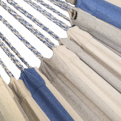 Meilleure vente 🥰 Alice's Garden Hamacs Toile De Hamac Rayée - Bleu Turquoise / Gris Clair / écru, 220x140cm 💯 6 Meilleure vente 🥰 Alice's Garden Hamacs Toile De Hamac Rayée - Bleu Turquoise / Gris Clair / écru, 220x140cm 💯 – Image 4