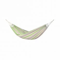 Offres 👏 Alice's Garden Hamacs Toile De Hamac Rayée - Citron Vert / Gris Clair / écru, 220x140cm 100% ⌛