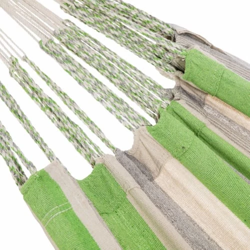 Offres 👏 Alice's Garden Hamacs Toile De Hamac Rayée - Citron Vert / Gris Clair / écru, 220x140cm 100% ⌛ 6 Offres 👏 Alice's Garden Hamacs Toile De Hamac Rayée - Citron Vert / Gris Clair / écru, 220x140cm 100% ⌛ – Image 4