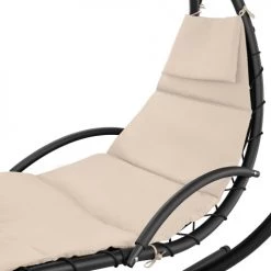 Sortie 😀 Tectake Fauteuils Suspendus Transat Suspendu Beige 😍 -Fauteuils suspendus Soldes transat suspendu beige 4