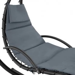 Promo ✔️ Tectake Fauteuils Suspendus Transat Suspendu Maja Gris/noir 😀 -Fauteuils suspendus Soldes transat suspendu maja gris noir 1
