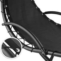 Meilleure vente 🤩 Tectake Fauteuils Suspendus Transat Suspendu Maja Noir/noir ❤️ -Fauteuils suspendus Soldes transat suspendu maja noir noir 4