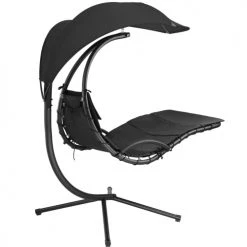 Meilleure vente 🤩 Tectake Fauteuils Suspendus Transat Suspendu Maja Noir/noir ❤️ -Fauteuils suspendus Soldes transat suspendu maja noir noir 5
